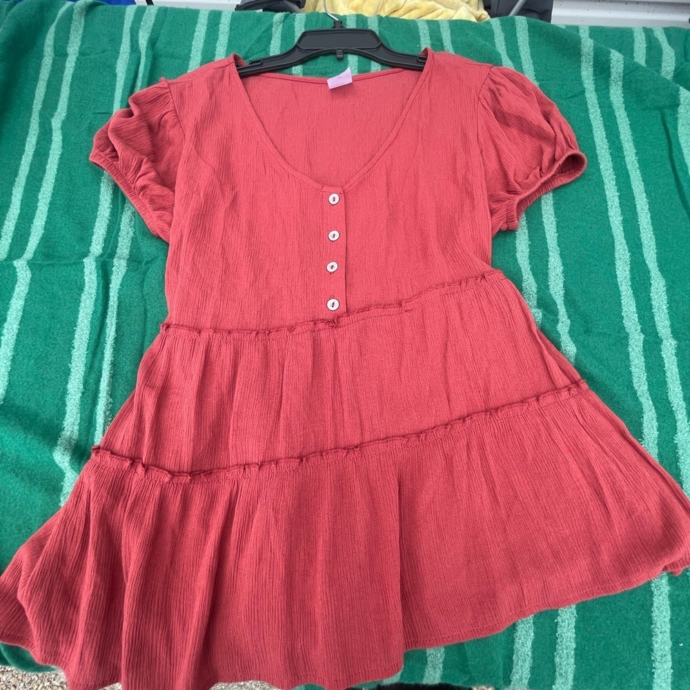 No Boundaries - Brick Red Blouse